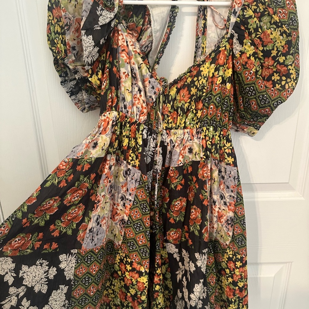 FREE PEOPLE Floral Patchwork Dress